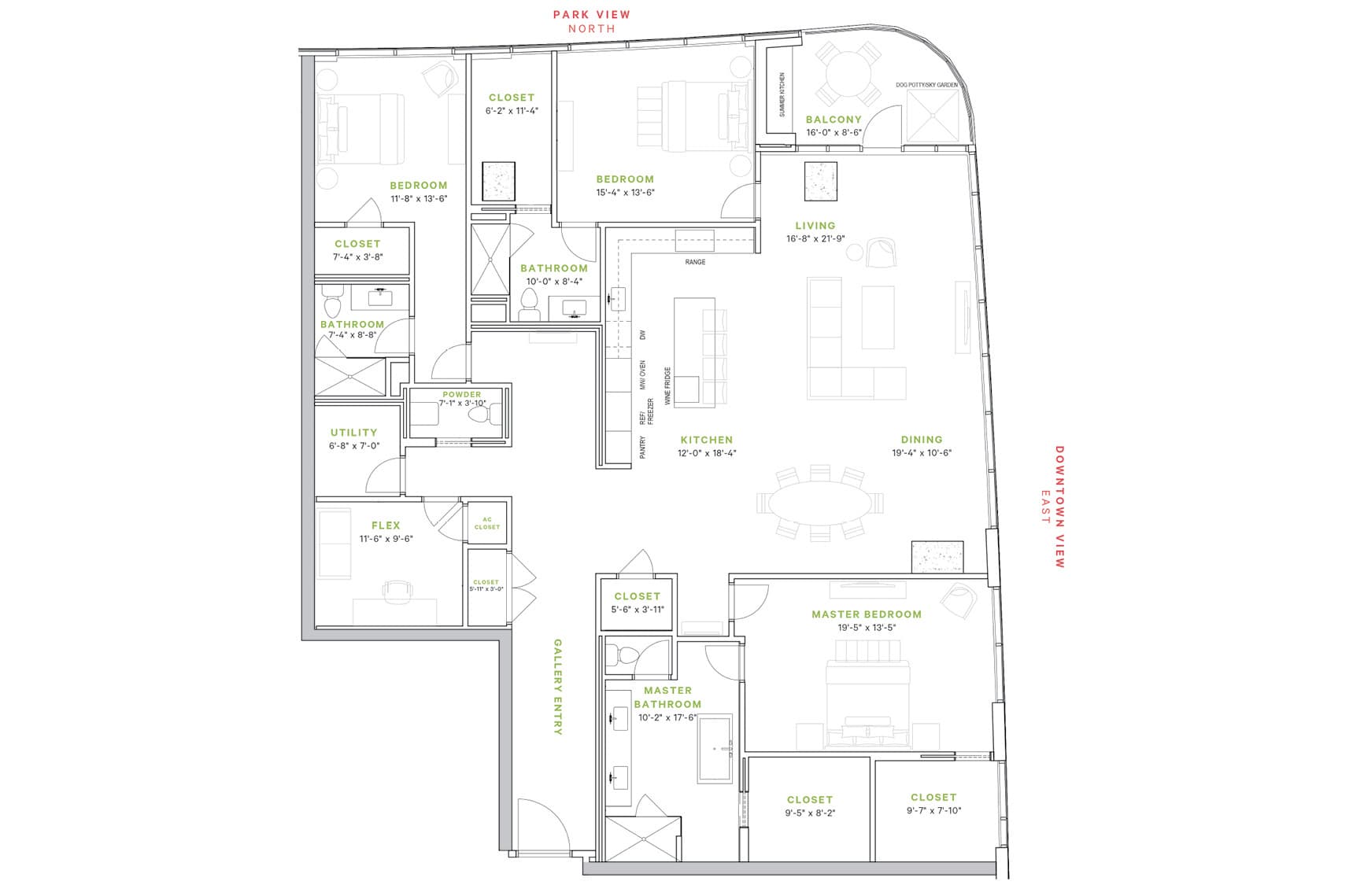 Complete view of heights condominium floorplan
