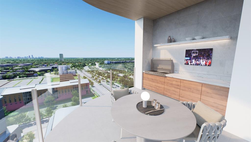 Houston Luxury Condo Exterior Balcony View